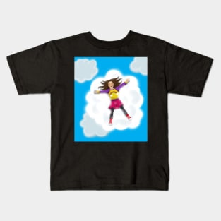 Floating on a cloud Kids T-Shirt